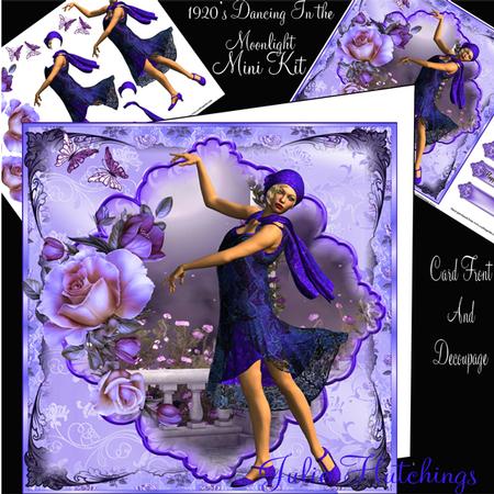 1920's Flapper Dancer in Purple Card Front