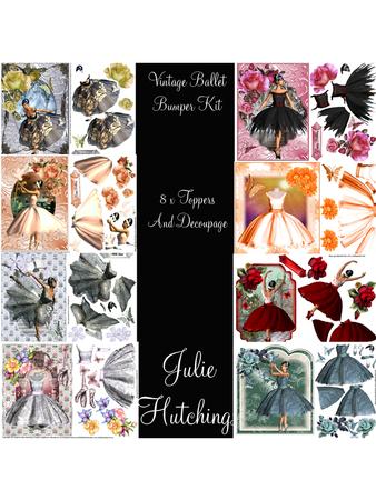 Vintage Ballet 8x Toppers and Decoupage Kit