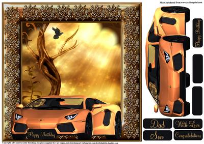 Sunrise Yellow Sports Car