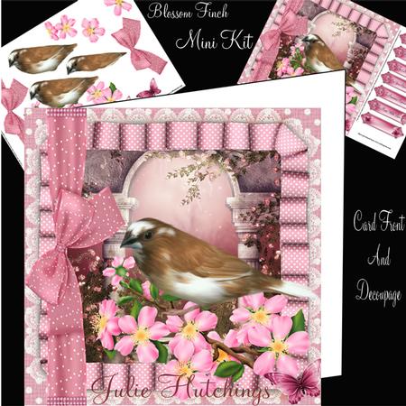 The Blossom Finch Card Front Mini Kit