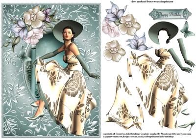 Beauty in Cream and Teal Topper