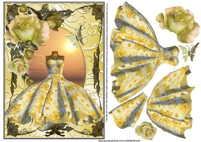 1950's Lemonade Dress with Decoupage