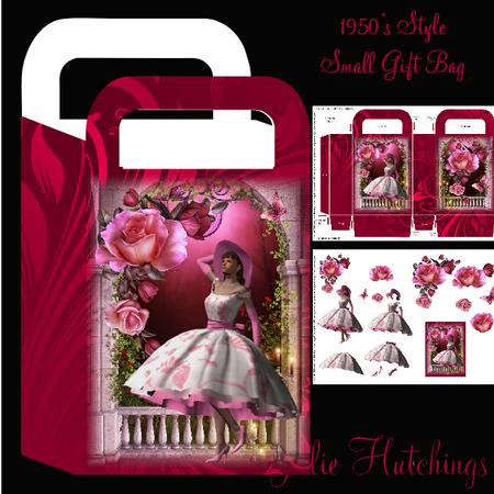 Gift Bag 1950's Rose Pink Patio Mini Kit
