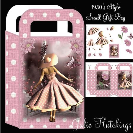 Polka Dot Pink Moonlight Gift Bag Mini Kit