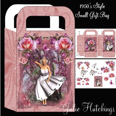 Marilyn Style Gift Bag with Decoupage