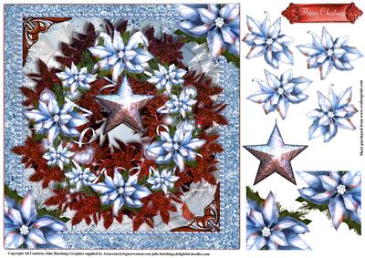The Poinsettia Wreath Card Topper
