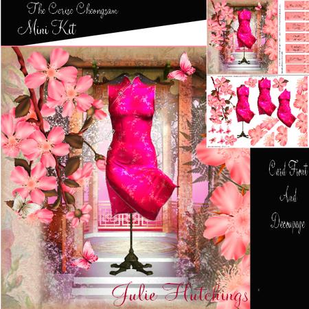 The Cerise Cheongsam Card Front Mini Kit
