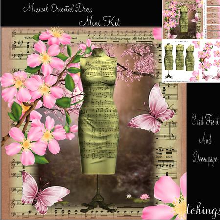 The Musical Cheongsam Card Front Mini Kit