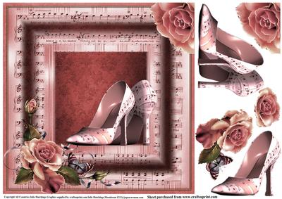 The Dusky Pink Music Shoes 8x8 Topper