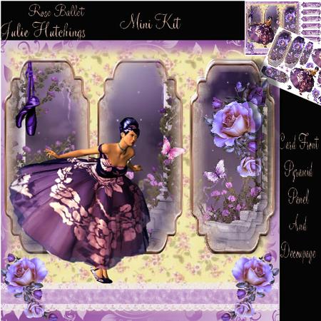 The Rose Ballet Card Front Mini Kit