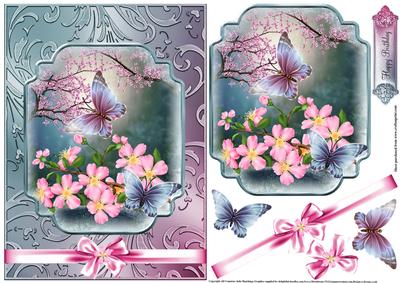 The Cherry Blossom Flutters in a Shimmering Frame