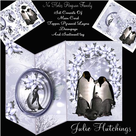 No Holes Fold Penguin Family