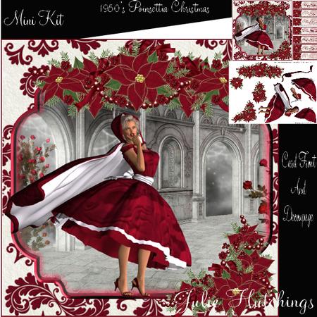 1950's Style Poinsettia Christmas