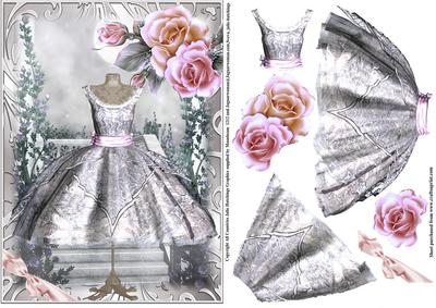 The Silver Dress and Roses Topper