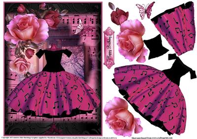 !950s Pink and Black Rock and Roll