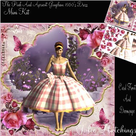 The Pink and Apricot Gingham 50's Dress