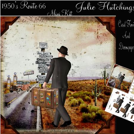 1950's Style Route 66 Masculine Card Kit