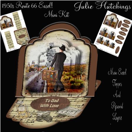 1950's Style Route 66 Small Easel