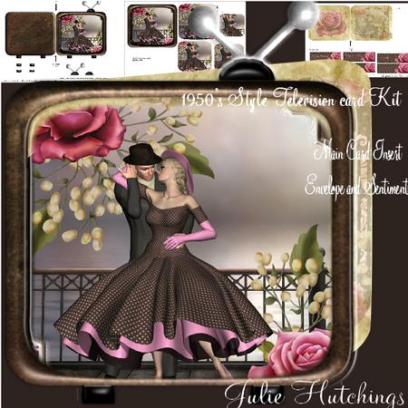 The Meeting 1950's Style Television Card Kit