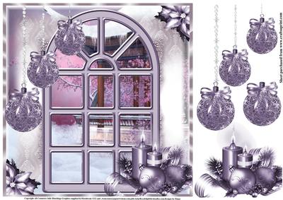 The Lilac Christmas Window Topper