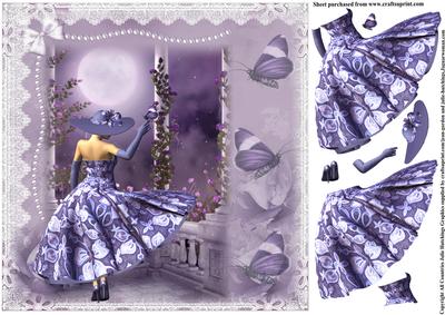 1950's Style Lace and Pearls Butterfly Lady
