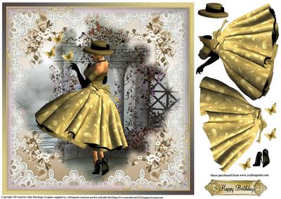 1950's Style Golden Girl Topper
