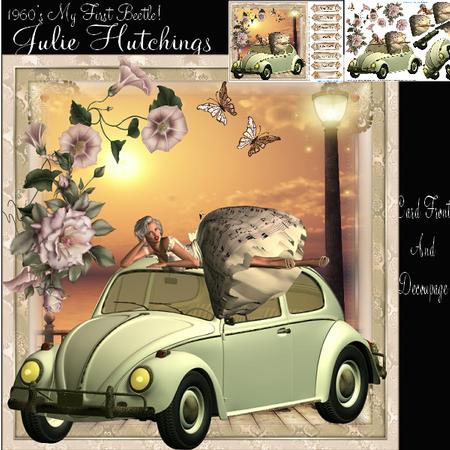 1960's My First Beetle Card Front Mini Kit
