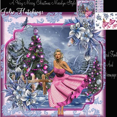 Marilyn Style a Very Merry Christmas Card Front Kit
