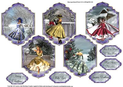 A Very 50's Christmas Set of 5