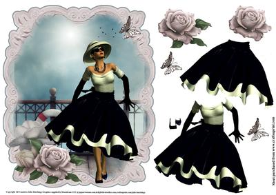 1950's Style Grace on the Boardwalk Shaped Topper