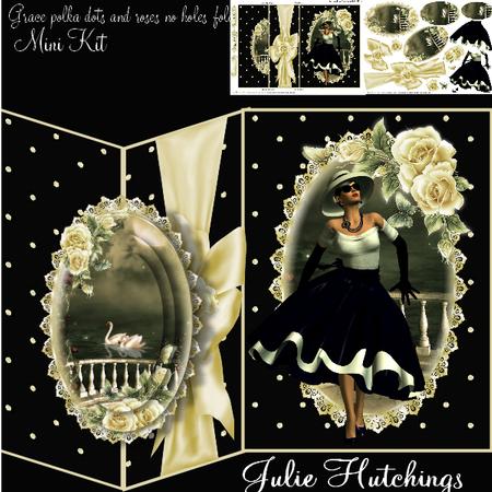Grace,polka Dots and Roses No Holes Fold Kit