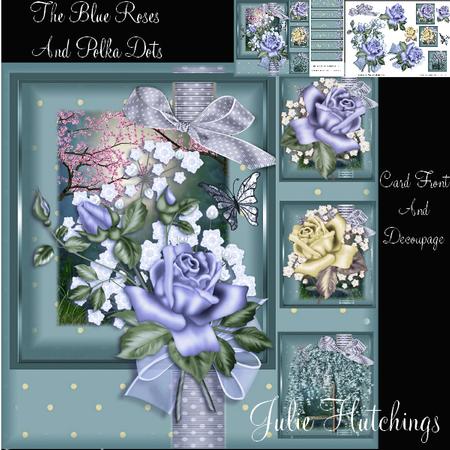 The Blue Rose Card Front Mini Kit