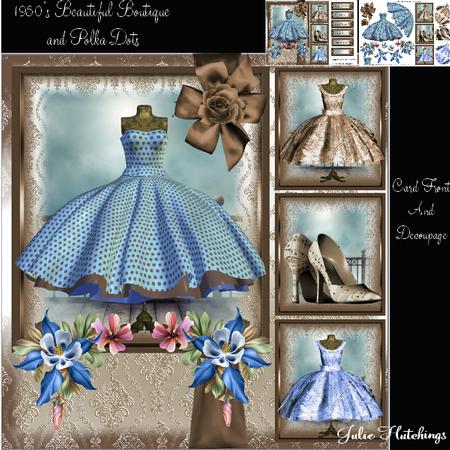 1950's Beautiful Boutique Card Front Mini Kit