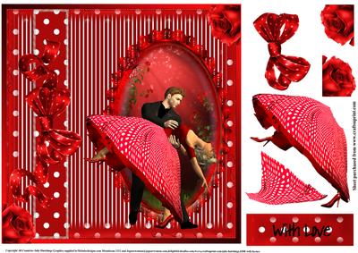 Polka Dots,stipes and Ribbon the Dip Card Topper