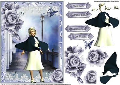 Vintage Style Nurse Card Topper