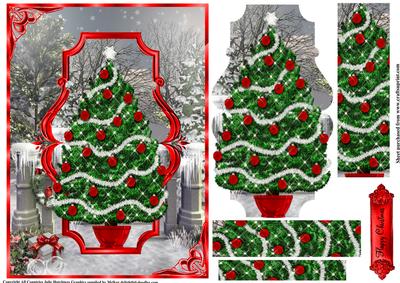 Christmas Tree Pyramid Card Front