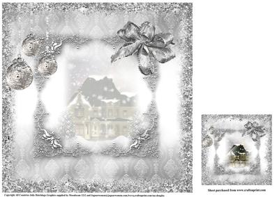 Insert to Compliment Vintage Snowy House