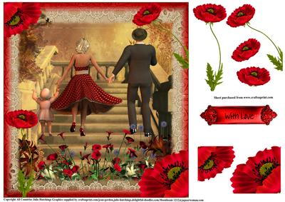 Vintage Style Coming Home Card Topper