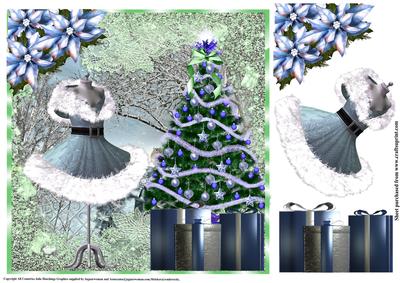 Beautiful Blue Christmas Dress