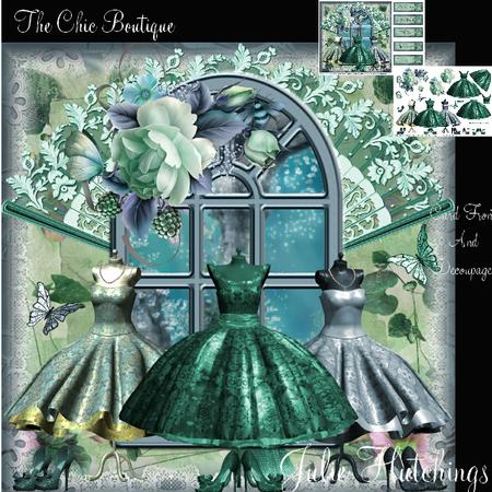 The Chic Boutique Card Front with Decoupage Kit