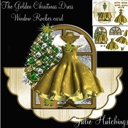 The Golden Dress Window Rocker Card