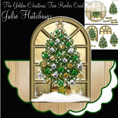 The Golden Christmas Tree Rocker Card Kit