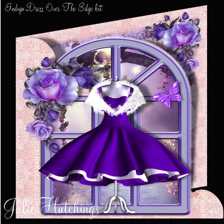 Indigo Dress Over the Edge Card Kit