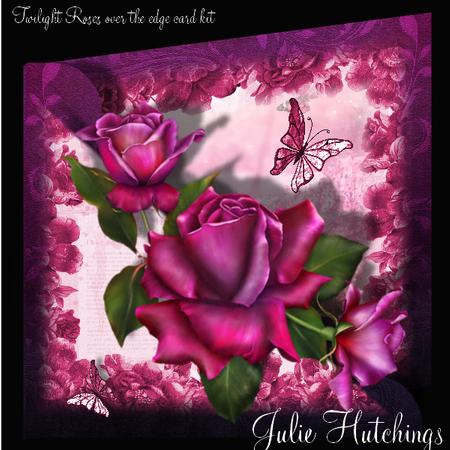 Twilight Roses Over the Edge Card Kit