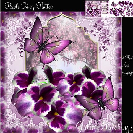 Purple Pansy Flutters