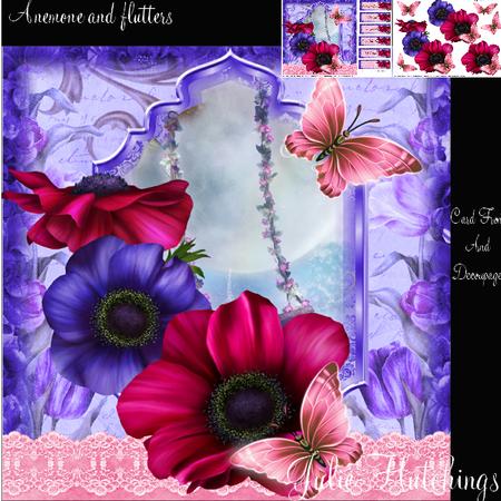 Beautiful Anemone Floral Card Front