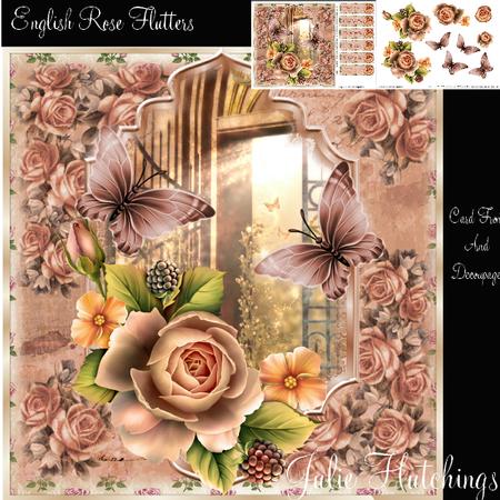 Stunning English Roses Card Front Kit