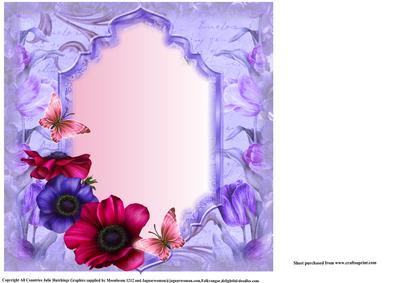 Insert to Compliment Anemone Card Kit