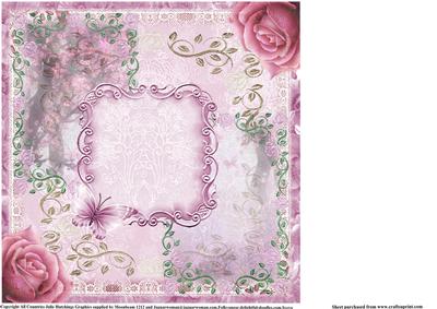 Insert to Belle Rose 8x8