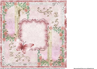 Insert to Compliment Carnations 8x8 Topper
